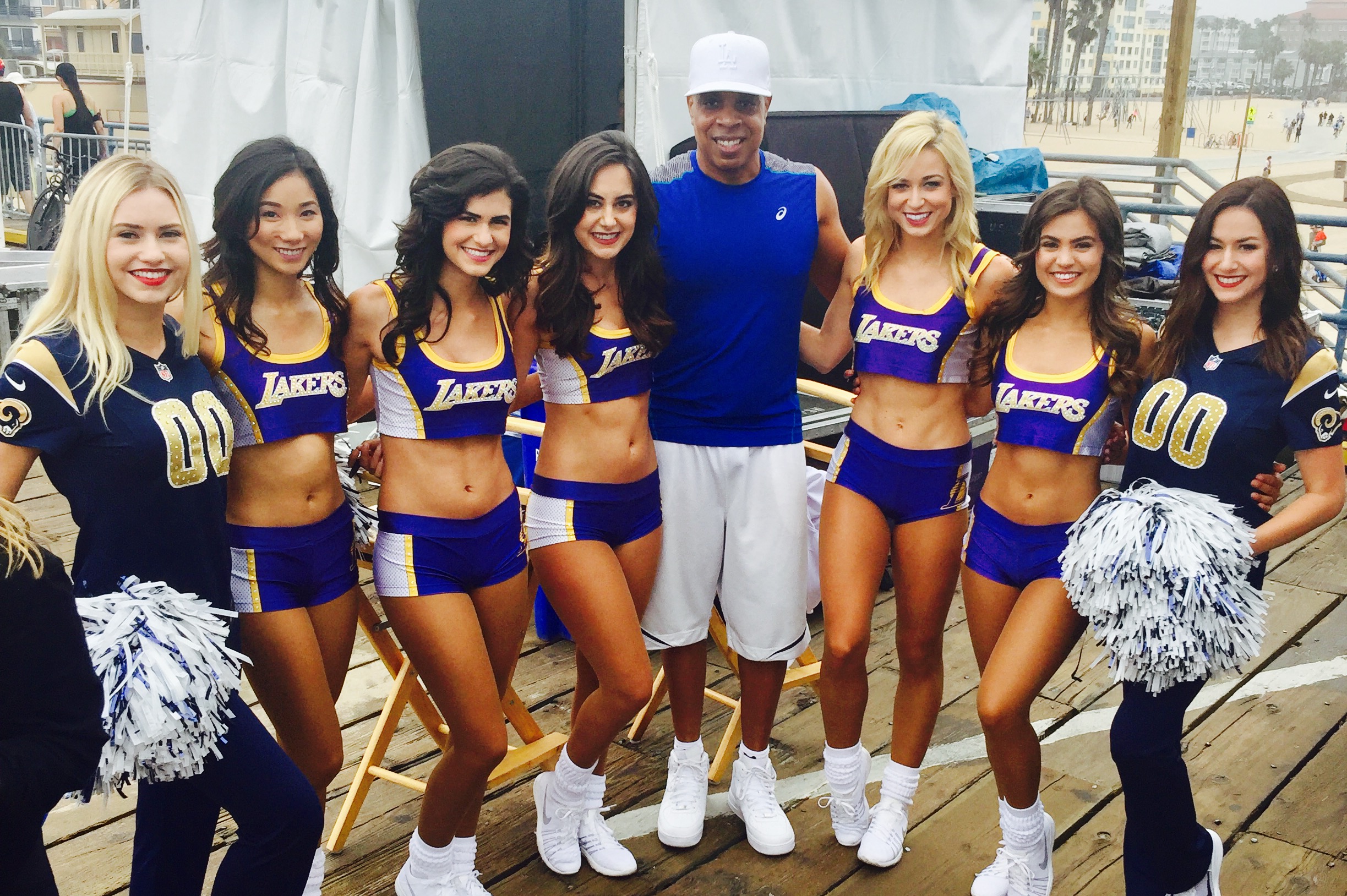 Dion Blast! at The 2017 Pedal on the Pier with The Laker & Ram Cheerleaders