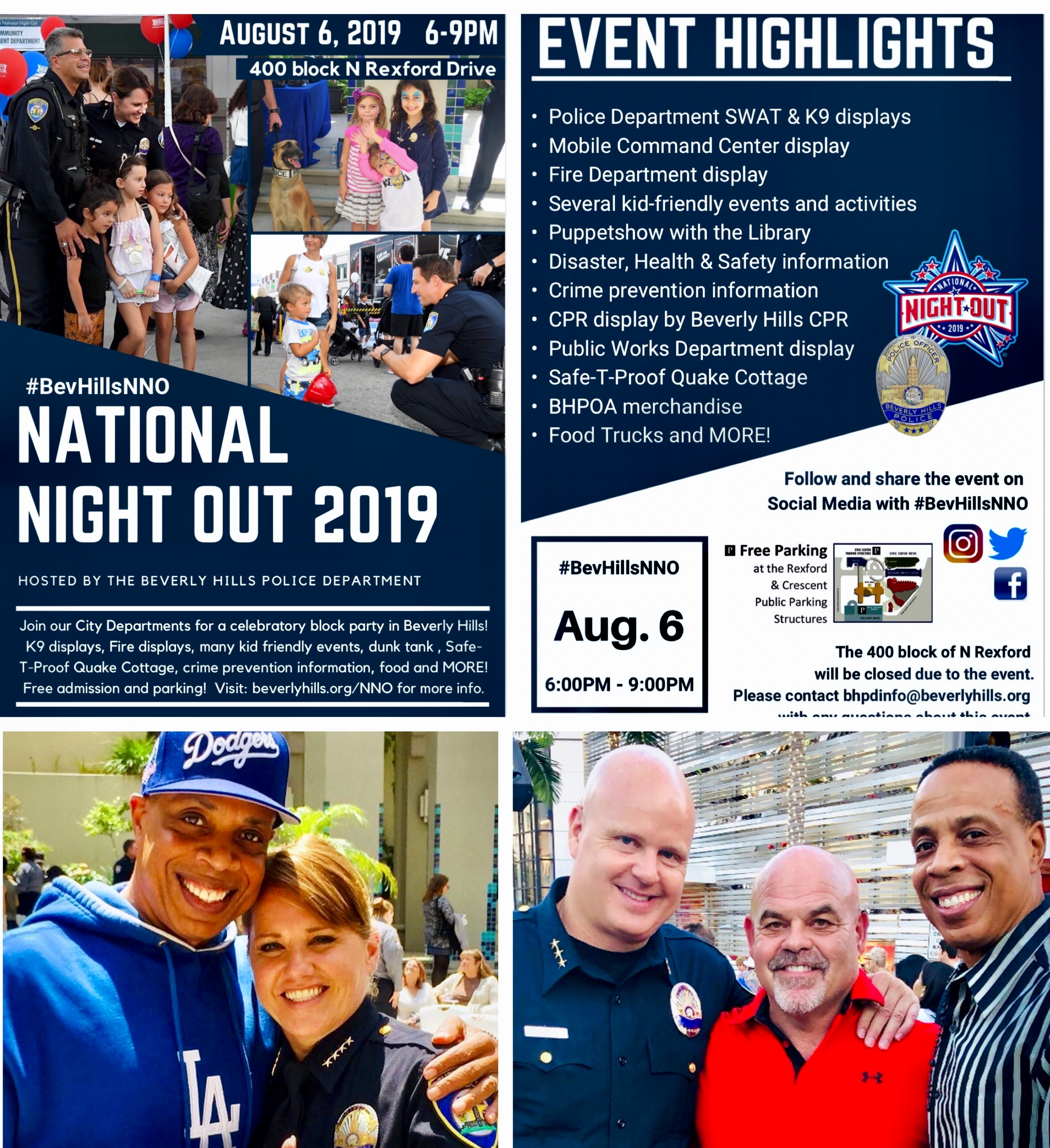 The Charity Fitness Tour rolled to The Beverly Hills Police Department’s National Night Out!