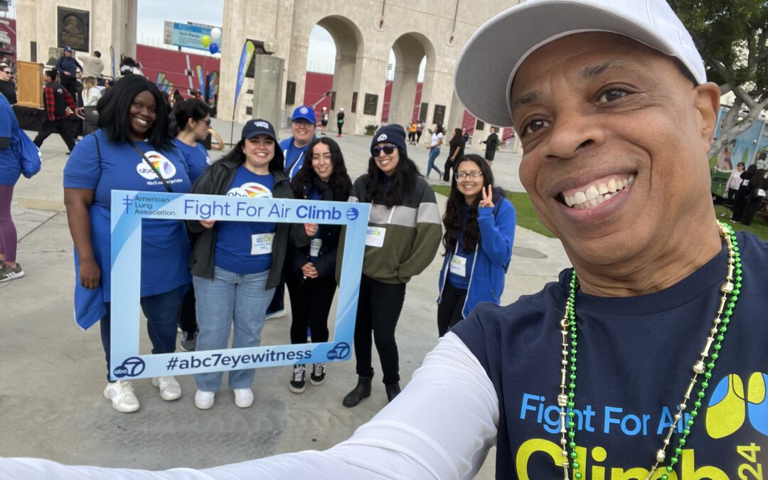 The Charity Fitness Tour climbed over to The Fight for Air Climb at LA Coliseum, Sunday, February, 25, 2024