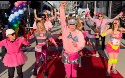 The Charity Fitness Tour stopped by The Screenland 5k supporting The “Barbie” Flash Mob ladies, Sunday, March 10, 2024